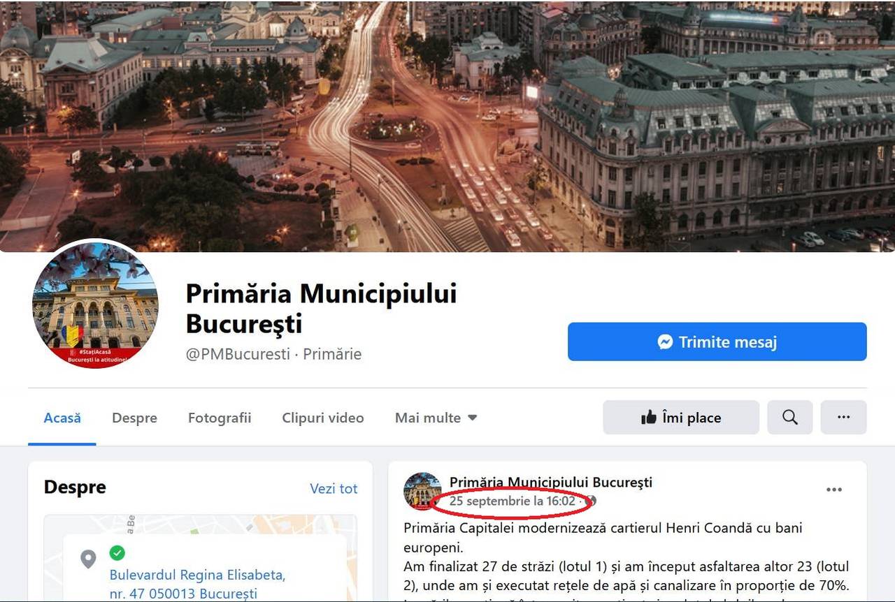 Pagina de Facebook a primăriei București a „înghețat” după ce Gabriela Firea a pierdut alegerile