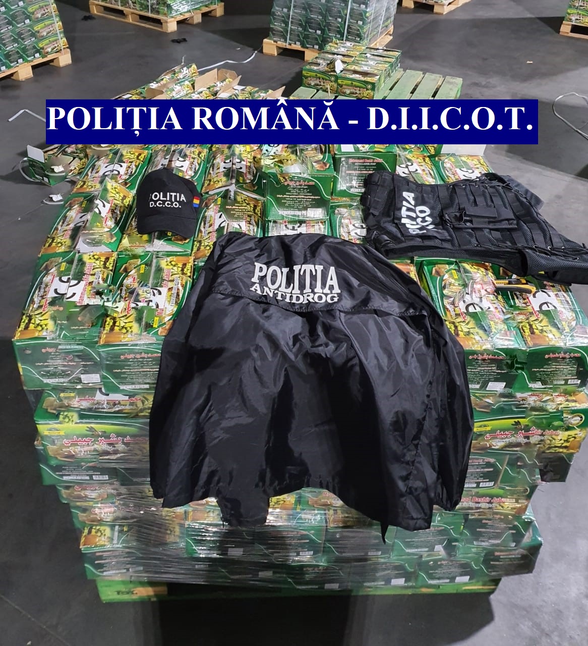 FOTO Captură istorică în România: 1.480 kg de hașiș și 751 kg de pastile de captagon