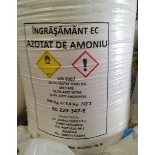 Tone de azotat de amoniu, descoperite de polițiști
