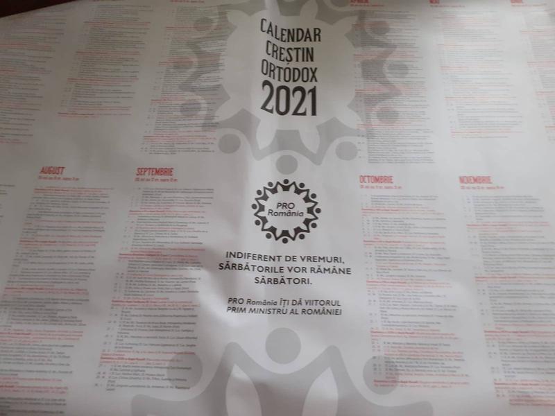 Calendarele ortodoxe împărțite de ProRomânia, declarate nelegale