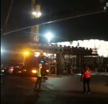 CNAIR: A fost montată prima grindă la pasajul Mogoşoaia. Cât va fi restricționat traficul (video)