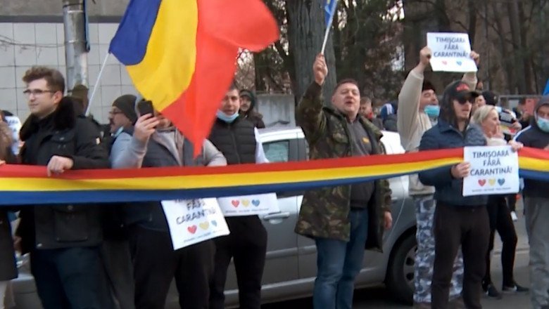 Proteste la Timișoara față de măsurile anti-pandemie