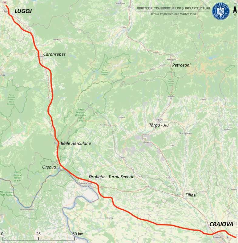 Licitația pentru proiectarea drumului de mare viteză Craiova – Lugoj a fost publicată pe SICAP