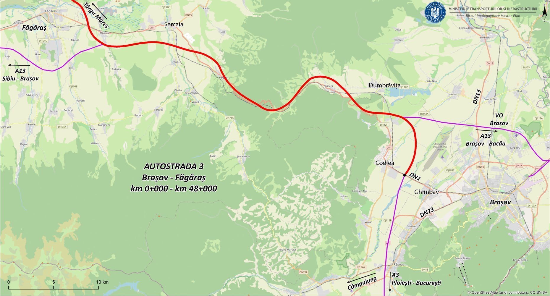 Au fost anunțați câştigătorii licitațiilor pentru lotul 4 al drumului expres Craiova-Piteşti şi pentru segmentul Braşov-Făgăraş al A3