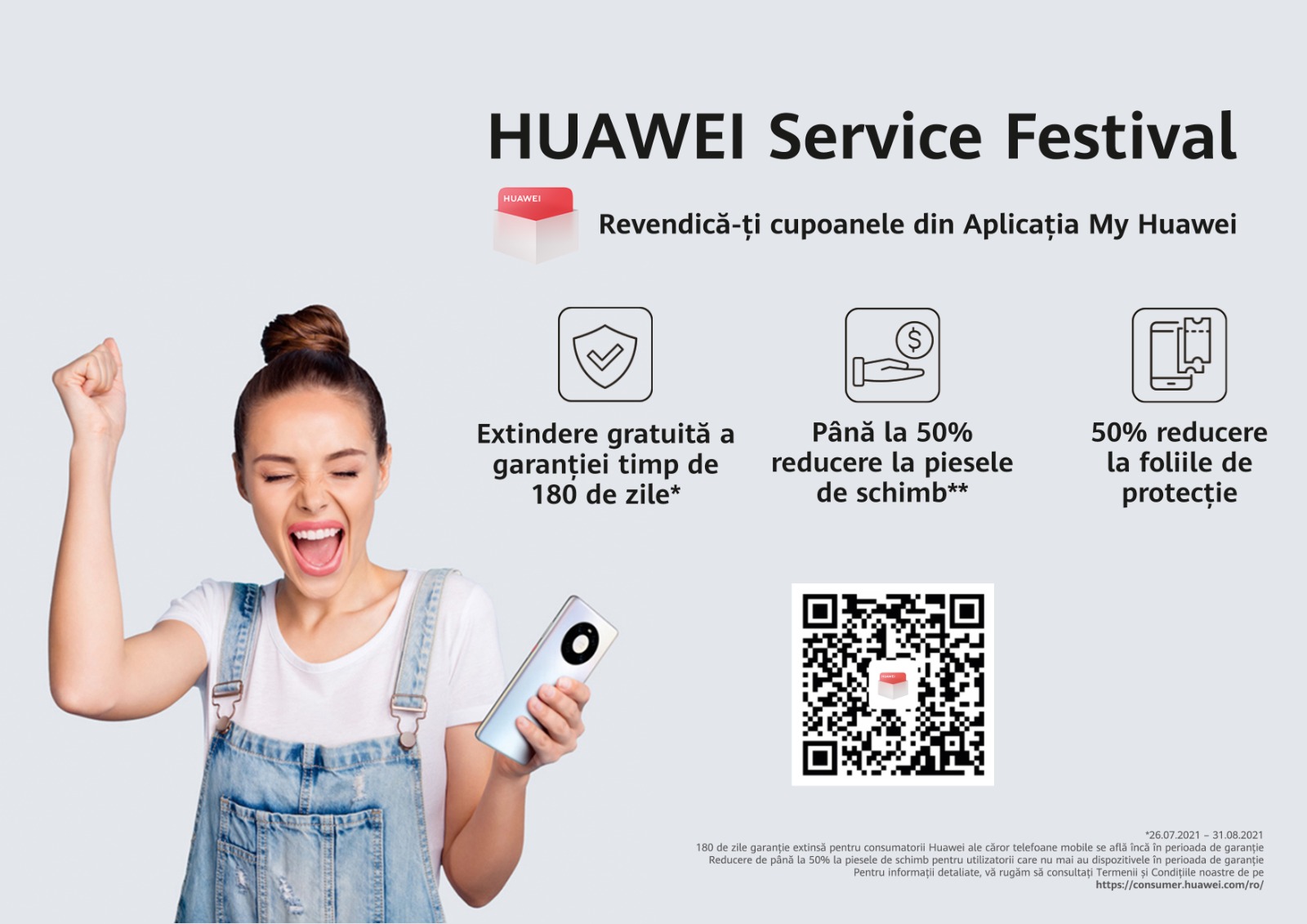 Huawei lansează aplicația MyHuawei și vine în întâmpinarea consumatorilor cu servicii și reduceri atractive în cadrul Huawei Service Festival