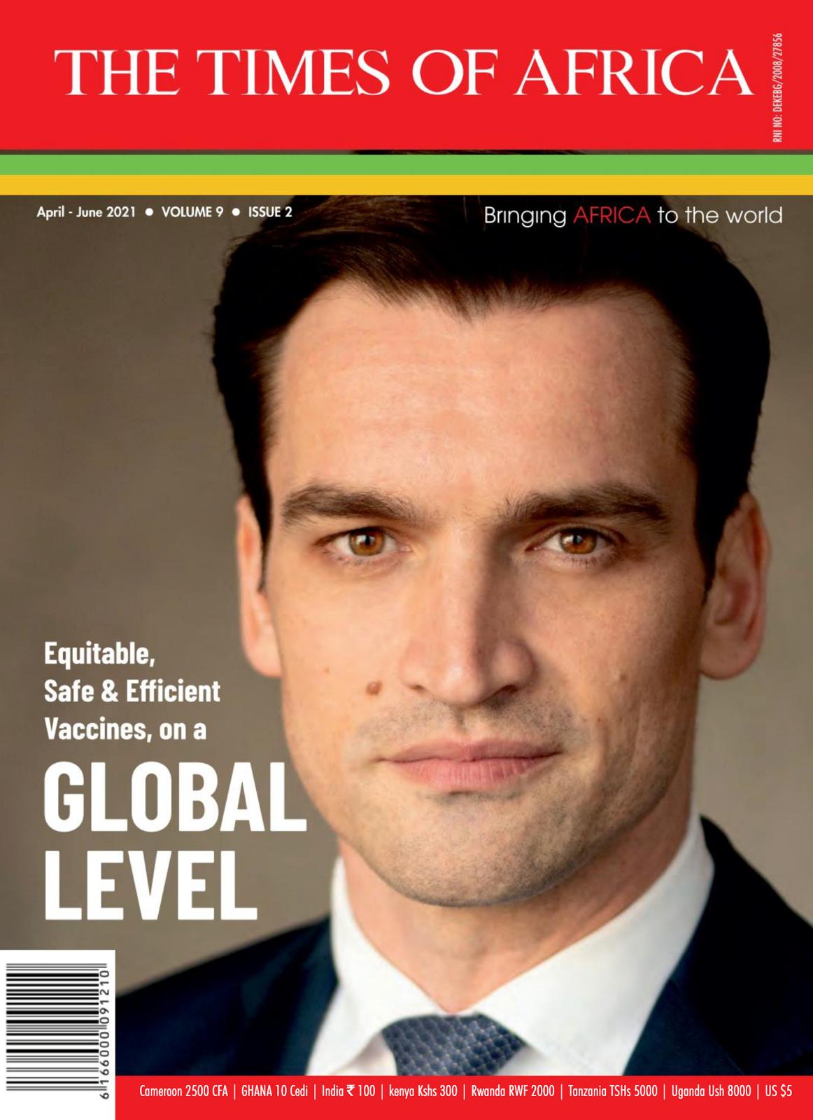 Secretarul de stat de la Sănătate, Andrei Baciu, pe coperta Times of Africa: Cover story