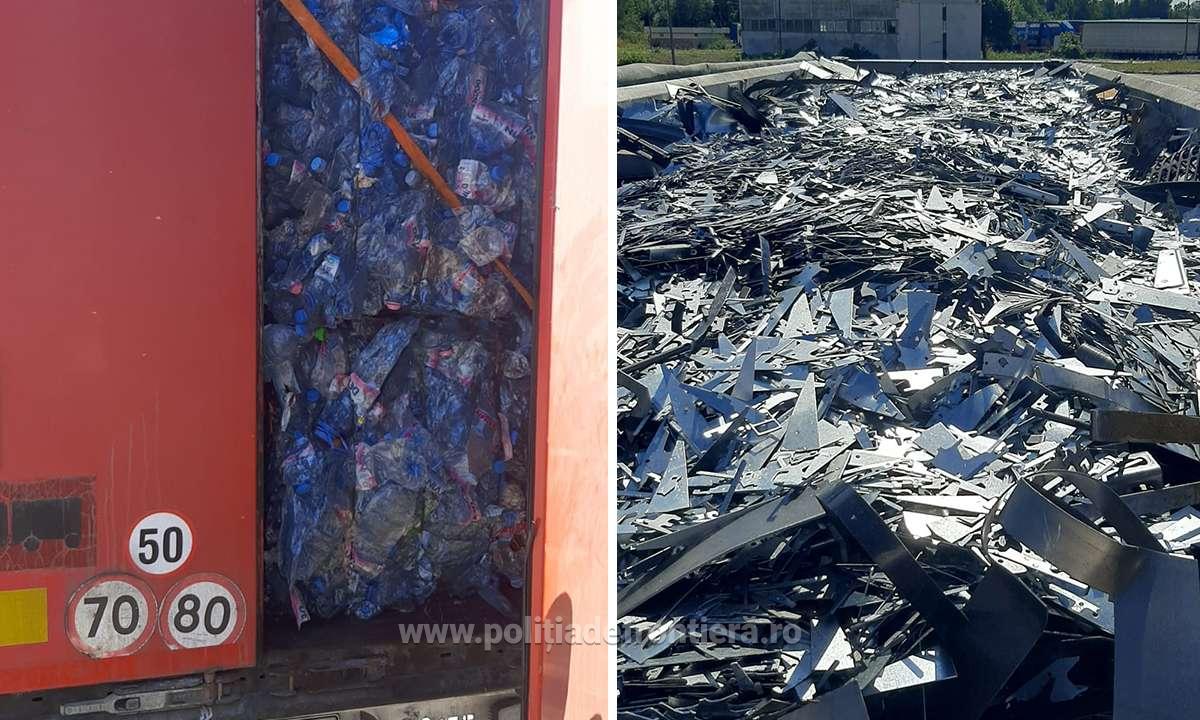 Deșeuri din metal și plastic, oprite la granița cu Bulgaria. Cele peste 37 de tone aveau ca destinație județele Buzău și Călărași