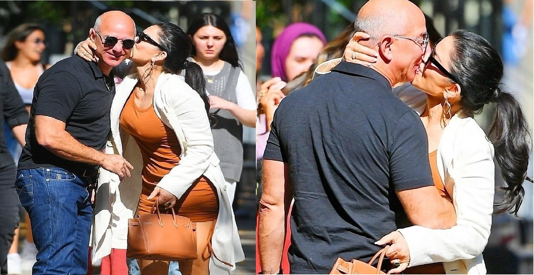 Îndrăzneți! Jeff Bezos și iubita sa, sărut pasional pe străzile din New York. Fondatorul Amazon a sărbătorit după călătoria în spațiu a navetei deținute de Blue Origin