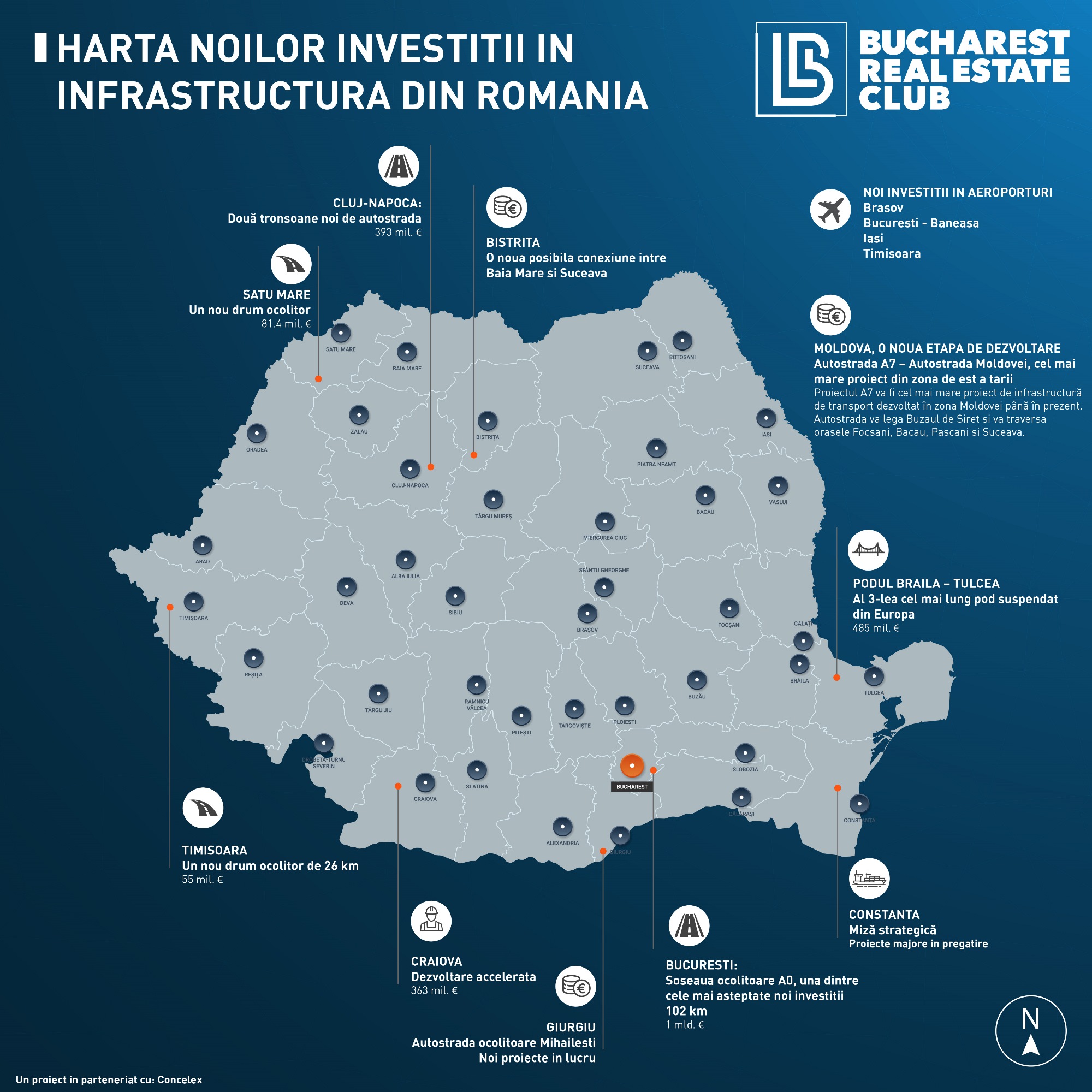 Harta BREC a infrastructurii din România: investiții de 1,5 miliarde euro așteptate în 2022