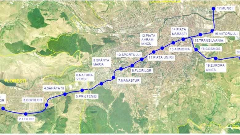 Protocolul pentru construcția metroului din Cluj-Napoca a fost semnat. Traseul va avea 21 de km, cu 19 staţii