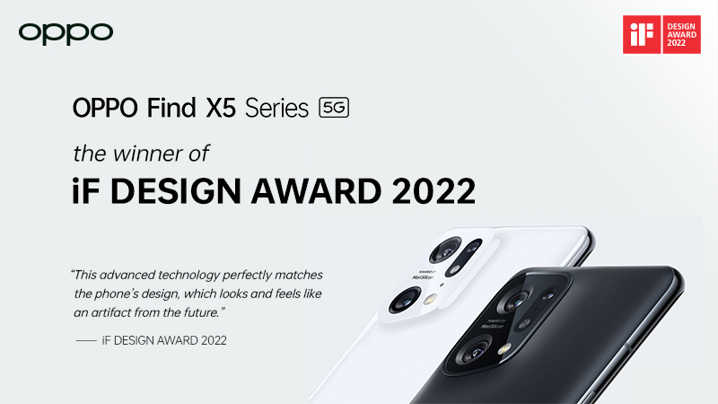 OPPO câștigă trei premii în cadrul iF Design Awards 2022, pentru Find N și Find X5