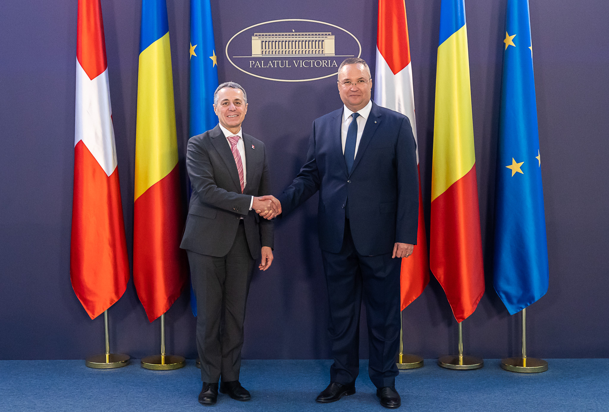 Premierul Ciucă s-a întâlnit cu președintele Confederației Elvețiene Ignazio Cassis