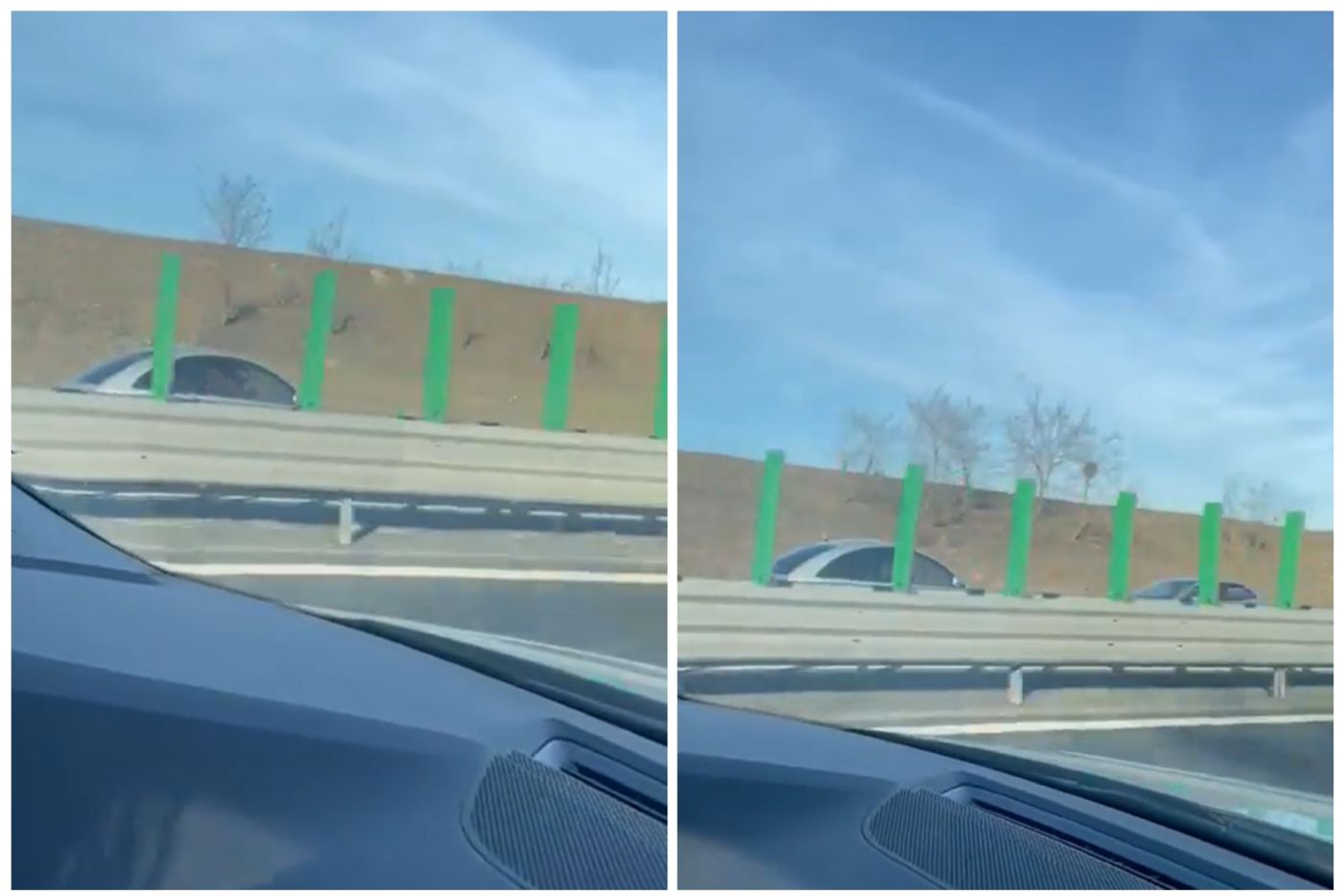 Șofer filmat pe contrasens pe Autostrada Constanța – București. Rula cu 120 km/oră (VIDEO)
