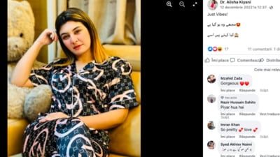 Cum s-au folosit românii de fotografia unei femei cunoscute din Pakistan pentru a cere bani