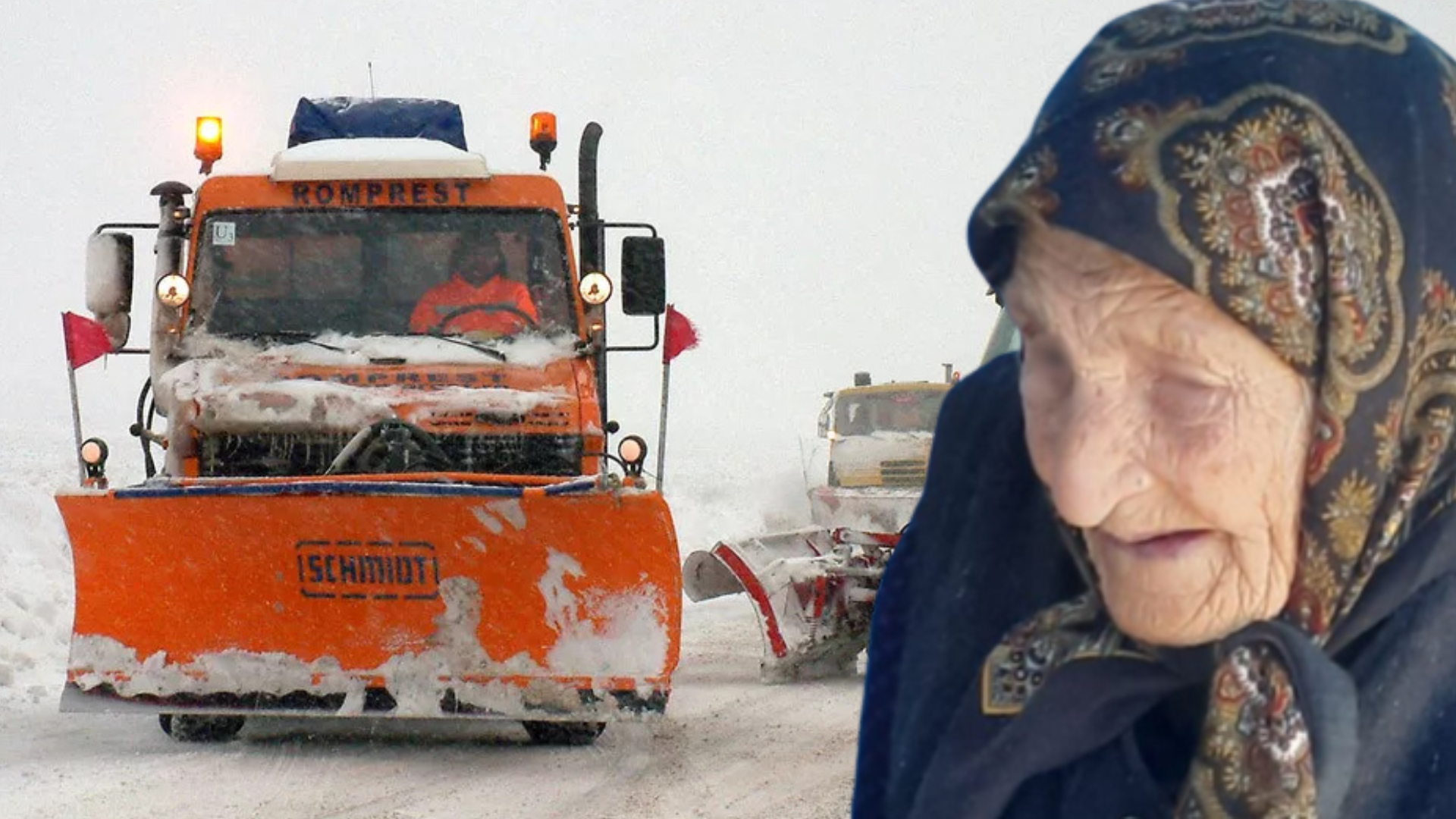 O bătrână de 84 de ani deszăpezește drumurile din județul Buzău! EXCLUSIV