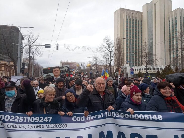Partidul oligarhului Șor a făcut miting în Chișinău! Acesta este folosit de Kremlin în destabilizarea Moldovei