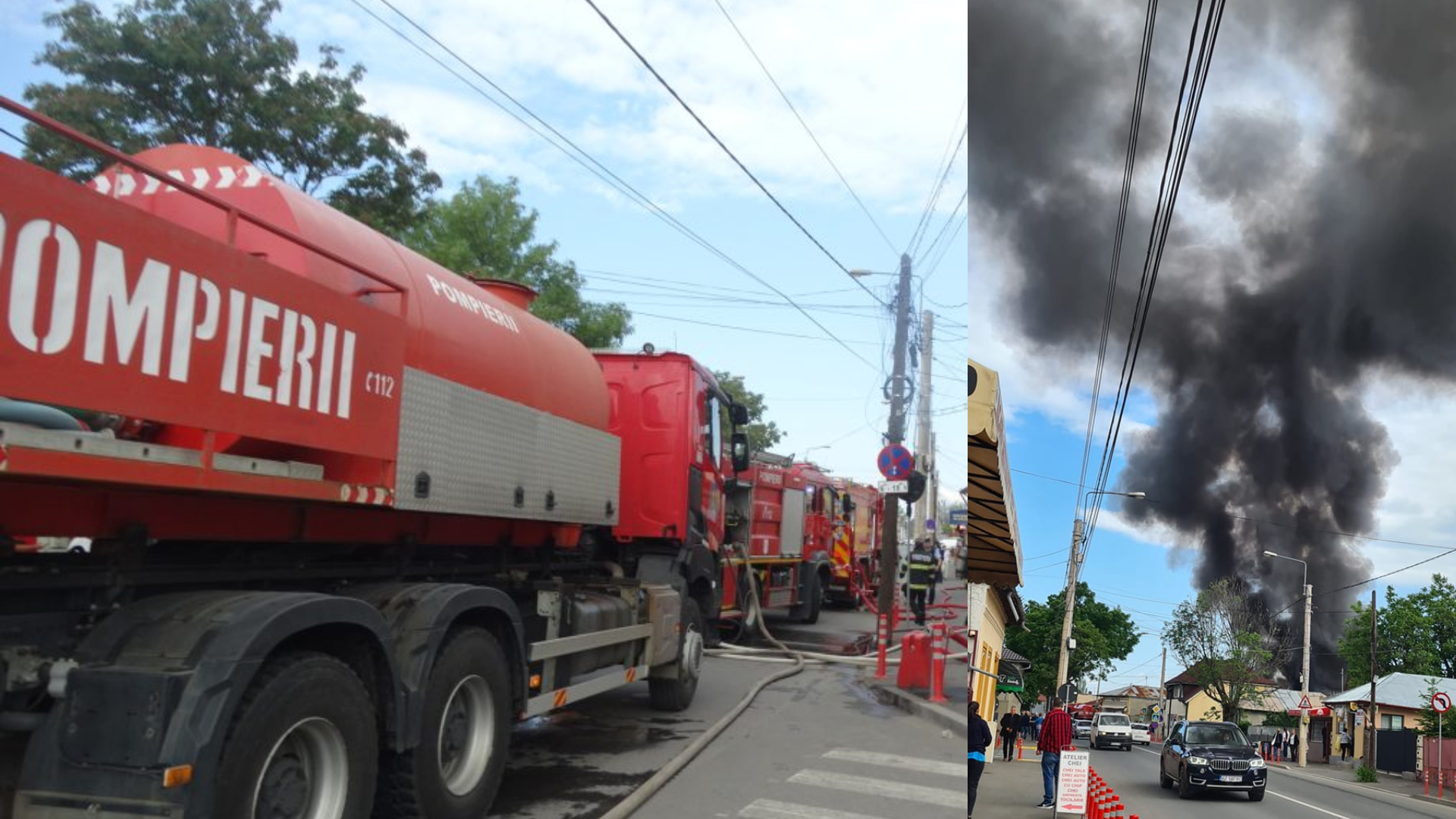 Incendiu puternic în Buzău: flăcările au cuprins mai multe locuințe