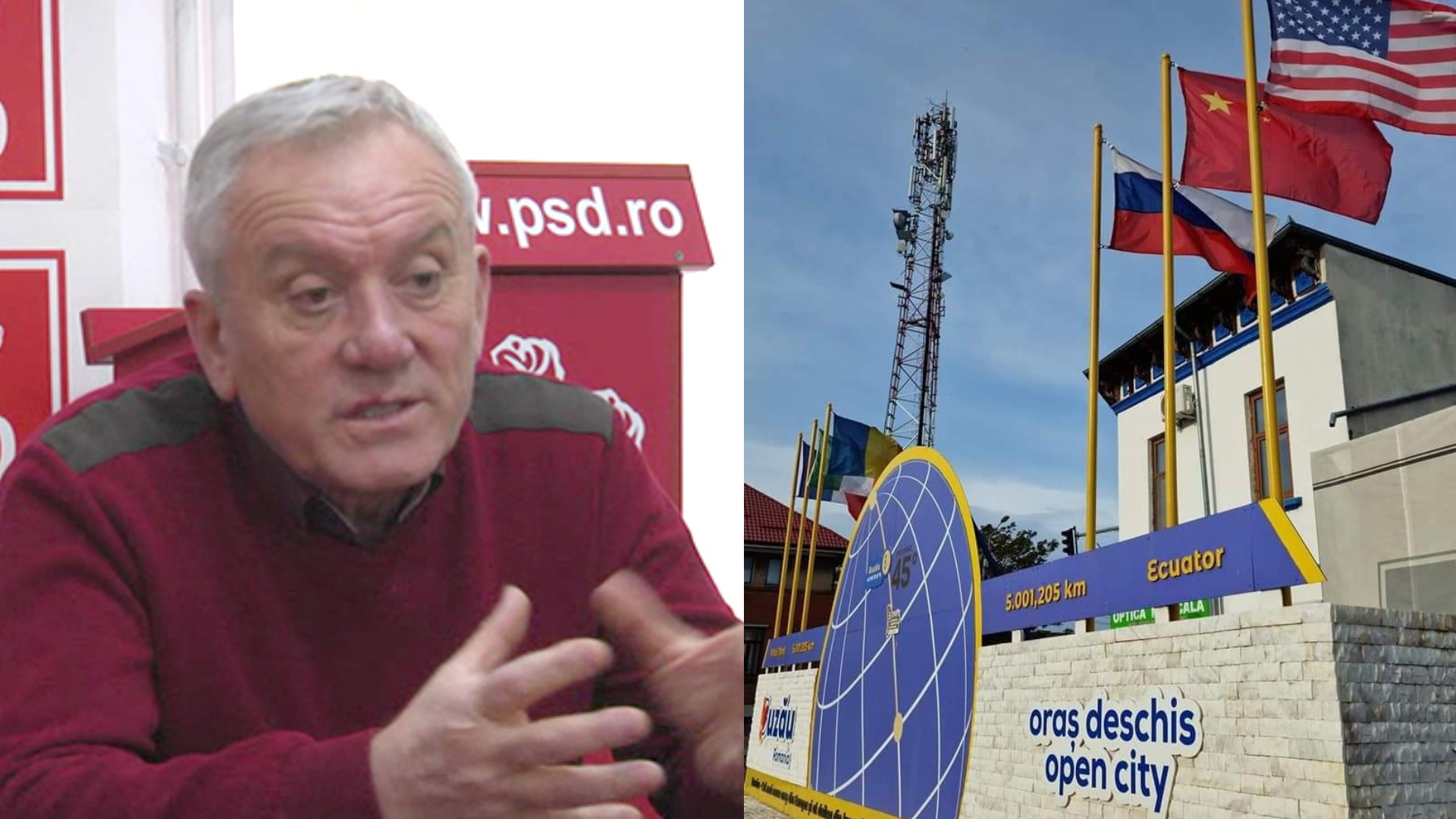 Steagul Rusiei flutură “triumfător” în Buzău. Primar: „Am uitat!“