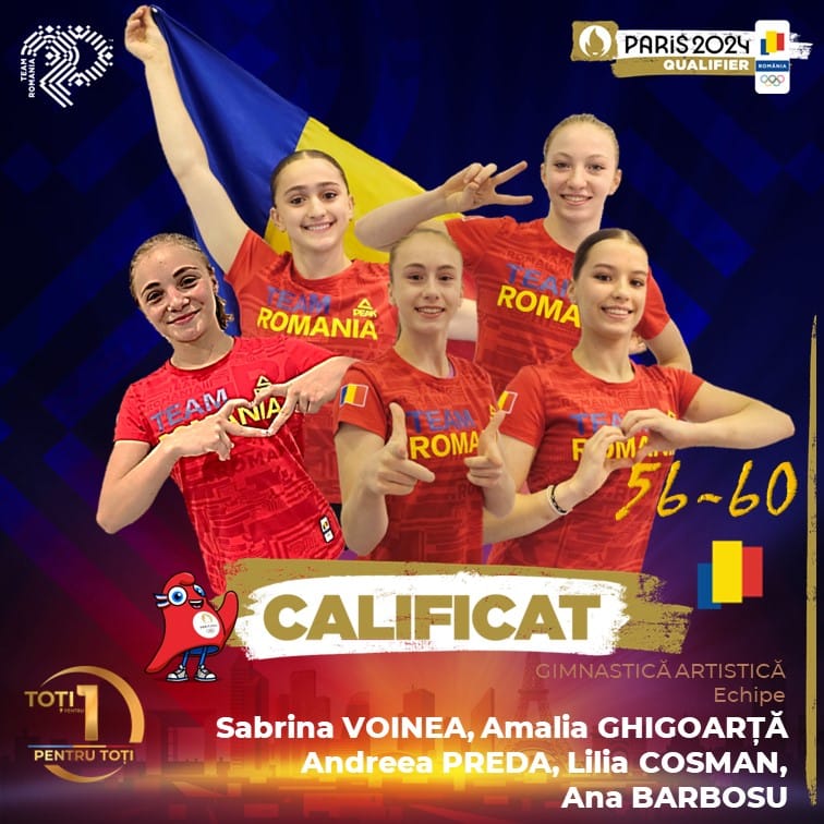 Gimnastele României s-au calificat la Jocurile Olimpice 2024