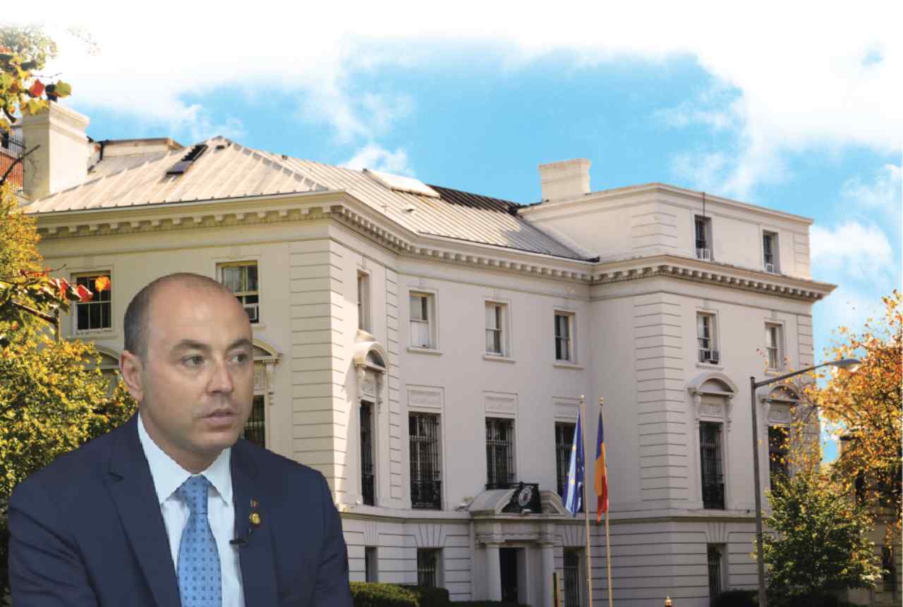 Ambasadorul României în SUA se lăfăie într-un palat din Washington